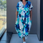 👗✨ Vestido Feminino Elegante com Decote em V – Leve, Confortável e Estiloso