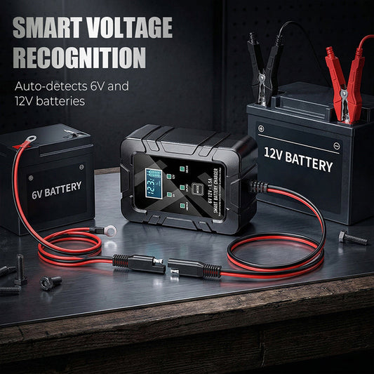 ⏰🔥LIMITED TIME 50% OFF! ⚡ 1.5A 6V/12V Automatic Battery Charger – Fast, Safe & Reliable Charging 🔋✨
