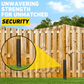 ✨ 50% OFF! 🛠️ Heavy-Duty Fence Post Repair Kit – No Digging & H-Shaped Reinforcement 🚧