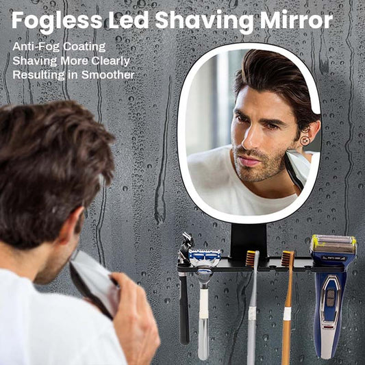 ✨🪞 Espelho de Banheiro Antiembaçante com LED – Reflexo perfeito e organização prática todos os dias