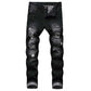 👖 Jeans Masculino Slim Reto Rasgado – Estilo Moderno, Conforto e Visual Urbano