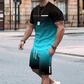 💥 50% OFF FLASH SALE! Men‘s Gradient 2-Piece Set – T-Shirt & Shorts, Breathable & Relaxed Fit 🌈💨 【Limited Time】