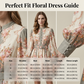 ⏰🔥LIMITED TIME 50% OFF! 🌸 Romantic Floral Print High Neck Mini Dress – Timeless Elegance & Effortlessly Chic 🌷✨