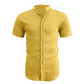 ✨ Camisa Masculina de Manga Curta com Gola Alta – Leve, Elegante e Confortável para o Verão