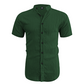 ✨ Camisa Masculina de Manga Curta com Gola Alta – Leve, Elegante e Confortável para o Verão