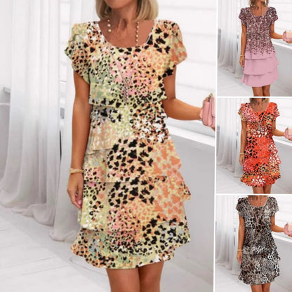 ⏰🔥LIMITED TIME 50% OFF! 🌟 Versatile Stylish Leopard Colorful Print Sequin Dress – Sparkling, Chic & Perfect for Parties ✨💃