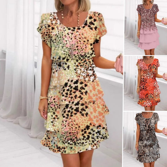 ⏰🔥LIMITED TIME 50% OFF! 🌟 Versatile Stylish Leopard Colorful Print Sequin Dress – Sparkling, Chic & Perfect for Parties ✨💃