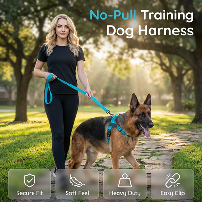 ⏰🔥LIMITED-TIME 50% OFF! 🐶 Easy On-Off Padded Dog Harness – No-Pull, Breathable & Safe ✨