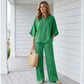 ⏰🔥LIMITED TIME 50% OFF! 👗 Women’s Stand-Up Collar Top & Wide-Leg Pants Set – Comfortable, Chic & Perfect for Everyday Outfits ✨💃