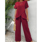 ⏰🔥LIMITED TIME 50% OFF! 💃 Women’s Casual Asymmetrical Top & Wide-Leg Pants Outfit – Flowy, Comfortable & Effortlessly Chic ✨🌿
