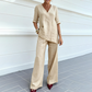 ⏰🔥LIMITED TIME 50% OFF! 🌿 Breathable Linen Blend V-Neck Top & Pants Set – Lightweight, Comfy & Effortlessly Stylish ✨💃