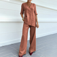 ⏰🔥LIMITED TIME 50% OFF! 🌿 Breathable Linen Blend V-Neck Top & Pants Set – Lightweight, Comfy & Effortlessly Stylish ✨💃