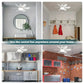 💨 Installs in Seconds – Portable Ceiling Fan & Light Combo  No Wiring, No Mess, Just Instant Cool Air & LED Lighting