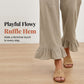 ⏰🔥LIMITED TIME 50% OFF! 🌿 Boho Style Ruffle Trim Lounge Pants for Women – Flowy, Comfortable & Perfect for Relaxed Chic Looks ✨💃