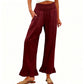 ⏰🔥LIMITED TIME 50% OFF! 🌿 Boho Style Ruffle Trim Lounge Pants for Women – Flowy, Comfortable & Perfect for Relaxed Chic Looks ✨💃