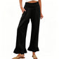 ⏰🔥LIMITED TIME 50% OFF! 🌿 Boho Style Ruffle Trim Lounge Pants for Women – Flowy, Comfortable & Perfect for Relaxed Chic Looks ✨💃