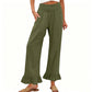 ⏰🔥LIMITED TIME 50% OFF! 🌿 Boho Style Ruffle Trim Lounge Pants for Women – Flowy, Comfortable & Perfect for Relaxed Chic Looks ✨💃