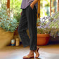 ⏰🔥LIMITED TIME 50% OFF! 👖 Casual Solid-Color Loose-Fit Cropped Pants with Side Buttons – Comfy, Breathable & Effortlessly Chic ✨💃