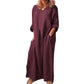 ⏰🔥LIMITED TIME 50% OFF! 🌿 Women’s Casual Cotton Linen Loose Maxi Dress – Flowy, Breathable & Effortlessly Chic ✨💃