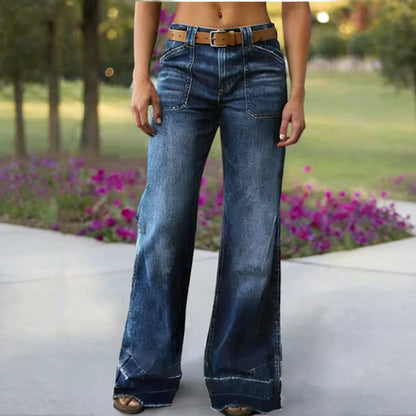 ⏰🔥LIMITED TIME 50% OFF! 👖 Women’s Retro Flare Jeans with Pockets – High-Waist, Slimming & Vintage Chic Style ✨💃