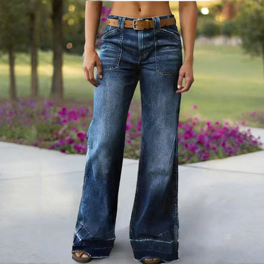 ⏰🔥LIMITED TIME 50% OFF! 👖 Women’s Retro Flare Jeans with Pockets – High-Waist, Slimming & Vintage Chic Style ✨💃
