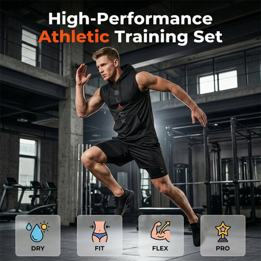 💪 Conjunto Masculino Sem Mangas com Shorts – Estilo Esportivo, Conforto e Liberdade de Movimento