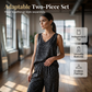 ⏰🔥LIMITED TIME 50% OFF! 💃 Sleeveless Halter Top & Wide-Leg Pants Set – Flowy, Comfortable & Effortlessly Chic ✨🌿