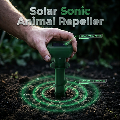 ⏰🔥LIMITED TIME 50% OFF! 🌞 Solar Powered Ultrasonic Mole Repeller Stake – Humane, Eco-Friendly & Protect Your Garden Effortlessly 🌿🐾
