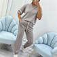 ⏰🔥LIMITED TIME 50% OFF! 💥 Women’s Casual Short Sleeve Top & Pants Set – Comfortable, Stylish & Perfect for Everyday Wear ✨👚