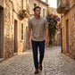 ⏰🔥LIMITED TIME 50% OFF! 🌿 Men’s Short Sleeve Linen Blend Henley Shirt – Lightweight, Breathable & Perfect for Casual Summer Outfits ✨👕