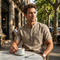 ⏰🔥LIMITED TIME 50% OFF! 🌿 Men’s Short Sleeve Linen Blend Henley Shirt – Lightweight, Breathable & Perfect for Casual Summer Outfits ✨👕