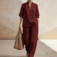 ⏰🔥LIMITED TIME 50% OFF! 💃 Women’s Casual V-Neck Top & Wide-Leg Pants Set – Comfortable, Flowy & Perfect for Everyday Outfits ✨🌿