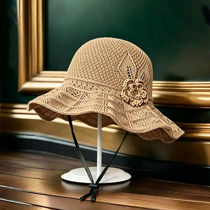 ⏰🔥SUMMER HOT SALE! 🧢 Women’s Crochet Bucket Hat with Flower Accent – Stylish, Lightweight & Perfect for Sunny Days 🌸☀️