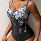 📢📢50% OFF !! ⏰ Fashion Printed One-Piece Swimsuit | Soft Stretch Fabric & Ruching Detail for an Instant Slimming Look