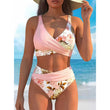 🌺👙 Conjunto de biquíni de cintura alta com motivos florais – Realça a silhueta e tem efeito adelgaçante, num estilo de férias super descontraído✨✅