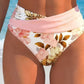 🌺👙 Conjunto de biquíni de cintura alta com motivos florais – Realça a silhueta e tem efeito adelgaçante, num estilo de férias super descontraído✨✅