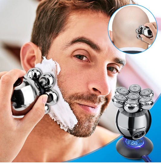 🪒✨ Barbeador Elétrico Masculino 7D – Barbear Rente, Suave e Completo com 5 Acessórios