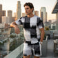 ⏰🔥LIMITED TIME 50% OFF! 👕🩳 Men’s Abstract Print T-Shirt & Shorts Set – Stylish, Comfortable & Perfect for Summer ✨☀️