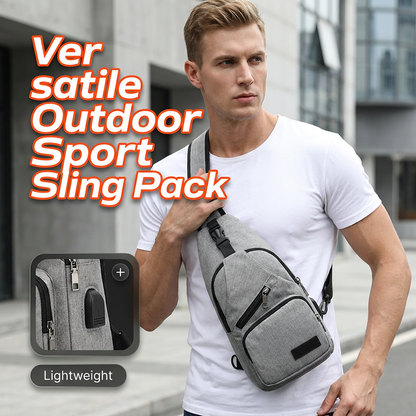 🎒 Mochila Tiracolo Esportiva Masculina – Compacta, Segura e Ideal para o Dia a Dia