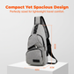 🎒 Mochila Tiracolo Esportiva Masculina – Compacta, Segura e Ideal para o Dia a Dia
