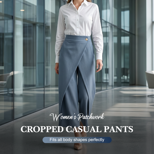✨👖 Calça cropped feminina casual com patchwork – estilo moderno e confortável  ✔ Versão 2 (dor + desejo)