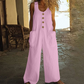 ⏰🔥NEW ARRIVALS 50% OFF! 👗 Women’s Sleeveless Wide-Leg Jumpsuit with Pockets – Comfortable, Stylish & Effortless