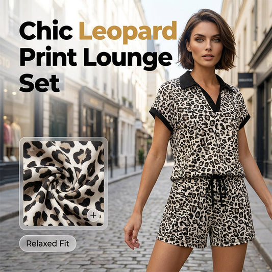 ⏰🔥SUMMER HOT SALE 50% OFF! 🐆 Women’s Leopard Print Chic Top & Shorts Set – Stylish, Comfortable & Effortless ✨