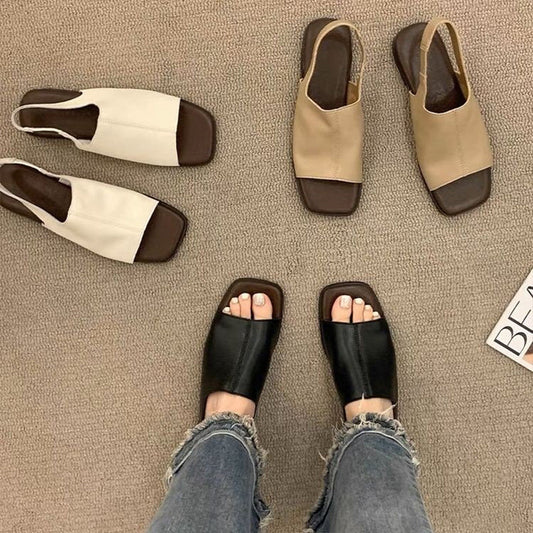 👡 LIMITED-TIME 50% OFF! ✨ Women's Square Toe Slingbacks – Retro, Comfortable, 3 Colors 🍂