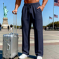 🔥Last Day 50% OFF👖Men's Elastic Waist Drawstring Straight Leg Pants