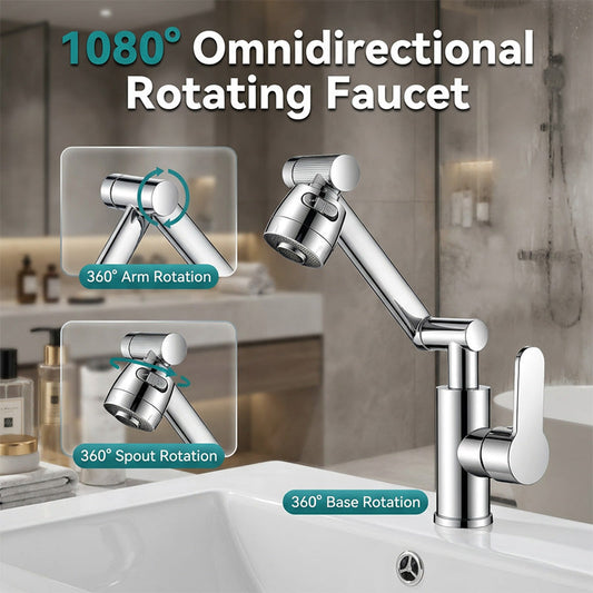 🚰 Torneira Giratória 1080° Multifuncional – Flexibilidade Total para Sua Pia
