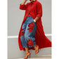 💖LAST DAY PROMOTION - 50%OFF💖Women's Long Sleeve Button-Down Maxi Shirt Dress