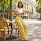 👖✨ Calça Feminina Pantalona Listrada Vichy – Leve, Fresca e Elegante Para Um Look Confortável Todos os Dias