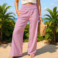 👖✨ Calça Feminina Pantalona Listrada Vichy – Leve, Fresca e Elegante Para Um Look Confortável Todos os Dias