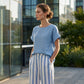 ⏳🔥LIMITED-TIME 50% OFF! 👗 Women’s Casual Solid Top & Striped Wide-Leg Pants – Chic & Comfortable ✨